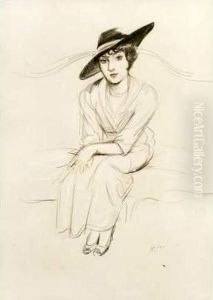 Portrait De Mme Mabel Lindon Eyre, Vers 1924. Portrait De Mme Mabel Lindon Eyre, Vers 1924.