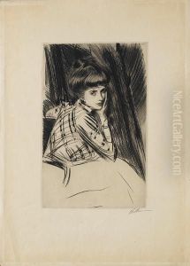 A Young Woman Seated by Paul Cesar Helleu