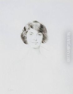 Portrait De Mademoiselle De Mun, Future Comtesse Devogue by Paul Cesar Helleu
