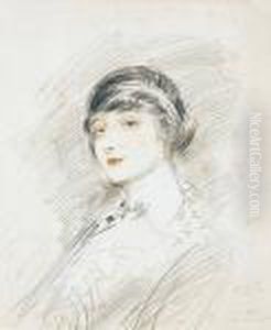 Portrait De Jeune Femme by Paul Cesar Helleu