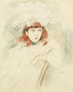 Portrait D'ellen by Paul Cesar Helleu