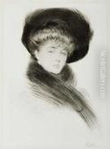 Elegante Au Chapeau by Paul Cesar Helleu