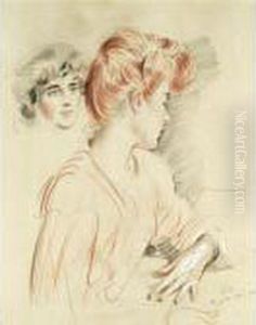 Deux Femmes by Paul Cesar Helleu