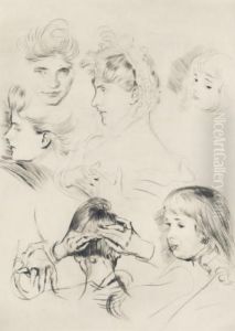 Etudes De Tetes by Paul Cesar Helleu