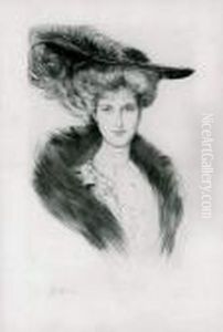 [femme Au Grand Chapeau A Plume]. Vers 1900-1910 by Paul Cesar Helleu
