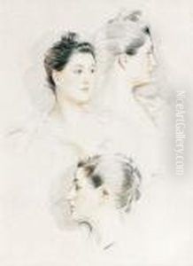 Etude De Femme (face, Profil Droit Et Profil Gauche) Etude De Femme (face, Profil Droit Et Profil Gauche)