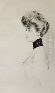 Femme Tourne A Gauche by Paul Cesar Helleu