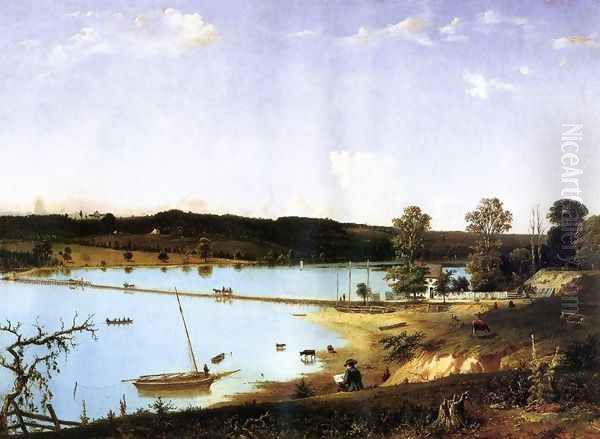 Bridge over Hunting Lake Near Alexandria, Virginia - view 1