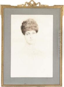 Portrait Of A Lady by Paul Cesar Helleu