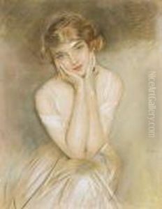 Portrait Of A Lady by Paul Cesar Helleu