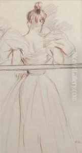 Portrait De Femme by Paul Cesar Helleu