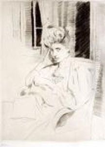" Portrait De Femme Au Journal ". " Portrait De Femme Au Journal ".