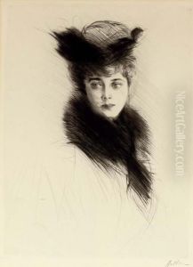 Etude De Madame Cheruit (montesquiou Xxx) by Paul Cesar Helleu