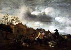An Italian Market by Hendrik Mommers