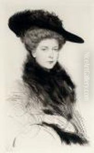 Femme Au Col De Fourrure by Paul Cesar Helleu