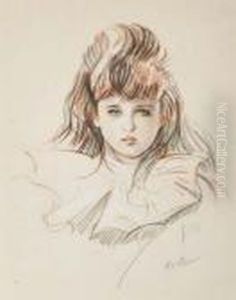 Portrait De Jeune Fille (ellen Helleu) by Paul Cesar Helleu