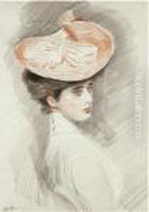 Portrait De Femme, Ellen Helleu by Paul Cesar Helleu