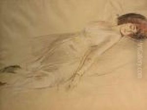 Woman In Repose by Paul Cesar Helleu