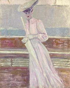 Madame Helleu On The Yacht Etoile by Paul Cesar Helleu