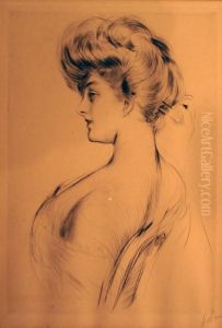 Elegante En Buste De Profil.