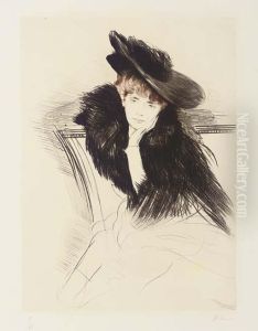 Femme Au Chapeau by Paul Cesar Helleu