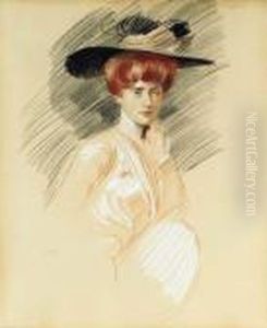 Femme Elegante Au Chapeau