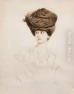 [femme Au Chapeau Brun]