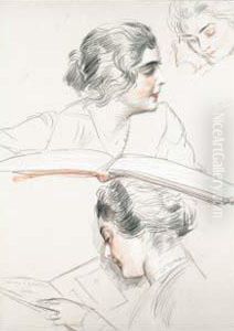 Etude De Portraits by Paul Cesar Helleu