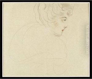 Visage De Femme De Profil by Paul Cesar Helleu