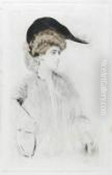 Portrait De Femme Avec Chapeau - view 1