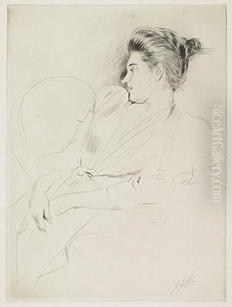 Femme Assise En Profil - view 1