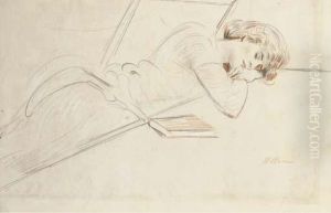 Une Femme Etendue by Paul Cesar Helleu