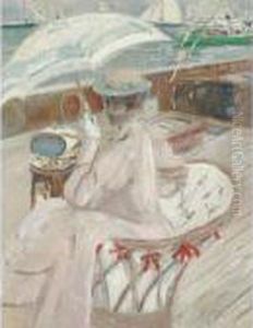 Madame Helleu Sur Son Yacht, L'etoile by Paul Cesar Helleu