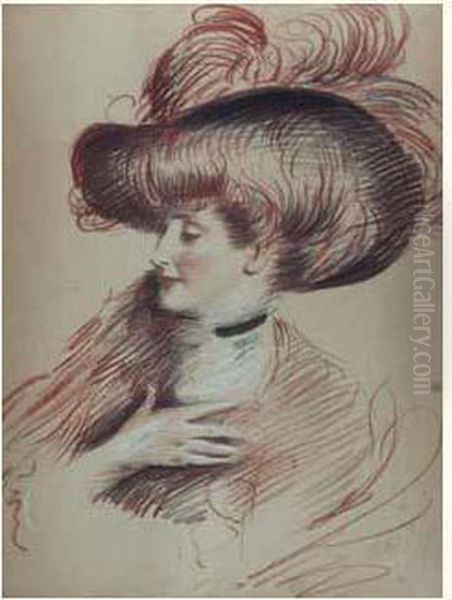 Portrait De Madame De Guern, Nee
Colb Bernard Amie De Paul-cesar Helleu. Ils Se Rencontraient A
Trouville - view 1
