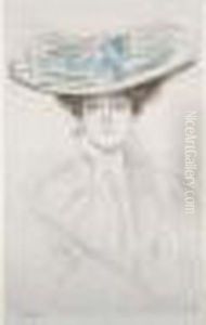 Le Noeud Bleu. Pointe Seche. by Paul Cesar Helleu