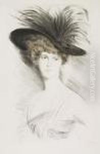 Femme Au Grand Chapeau by Paul Cesar Helleu