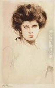 Portrait De Femme by Paul Cesar Helleu