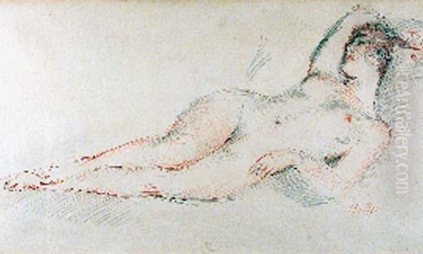 Jeune Femme Nue Allongee - view 1