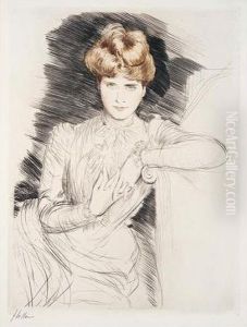 (portrait De Madame Helleu) by Paul Cesar Helleu
