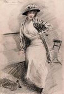 Madame Paris Assise Sur Une Banquette