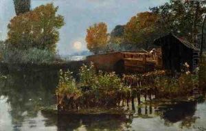 The Millstream On The Test by Charles Napier Hemy