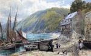 Crazy Kate's Cottage, Clovelly by Charles Napier Hemy