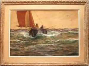 Fisherman In Sailboat,
Kennedy by Charles Napier Hemy