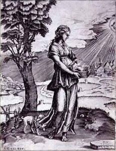 The Cumaean Sibyl 1516 by Agostino dei Musi