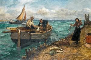 What The Boat Brought Home From Sea by Charles Napier Hemy