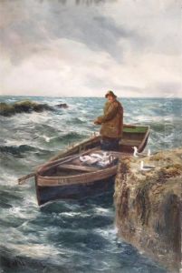 Fisherman Returning To Port by Charles Napier Hemy
