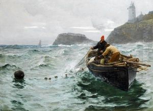 Along Shore Fishermen by Charles Napier Hemy