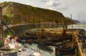 The Fishing Fleet In The Harbour At Burnmouth,berwickshire The Fishing Fleet In The Harbour At Burnmouth,berwickshire