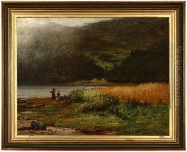 Figures Near A River In The Highlands - view 1