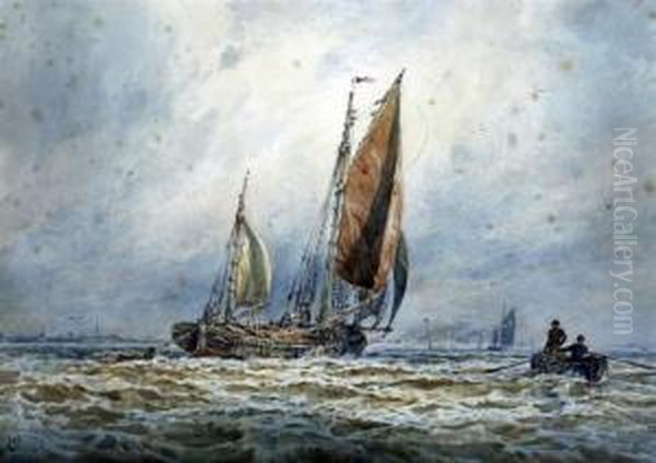 Sail Barge Off The Dutch Coast - view 1